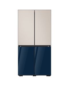 Samsung BESPOKE Refrigerator 4 Doors Top Satin Beige with Bottom Glam Navy