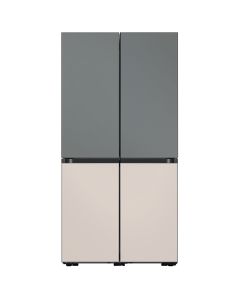 Samsung BESPOKE Refrigerator 4 Doors Top Satin Gray with Bottom Satin Beige