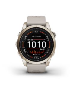 Garmin Epix Pro (Gen 2) Sapphire 42 mm - Soft Gold with Light Sand Band