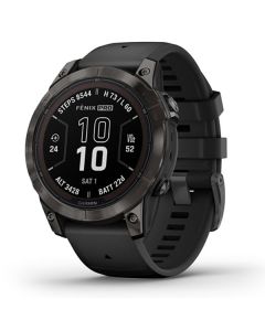 Garmin Fenix 7 Pro Sapphire Solar - Carbon Gray DLC Titanium with Black Band