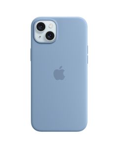 iPhone 15 Plus Silicone Case with MagSafe, Winter Blue