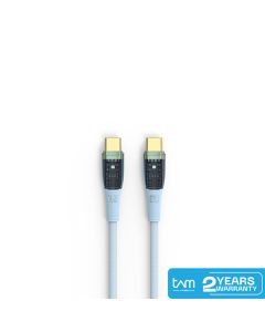 IT Tweed Power Cable USB C to C 1,2 M - Blue