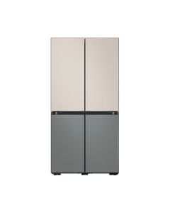 Samsung BESPOKE Refrigerator 4 Doors Top Satin Beige with Bottom Satin Grey