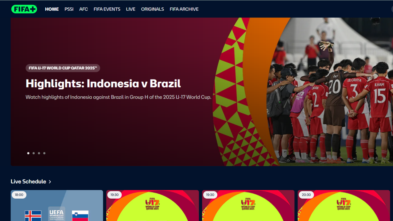 Cara Daftar FIFA+ Buat Nonton Live Streaming Piala Dunia U-17